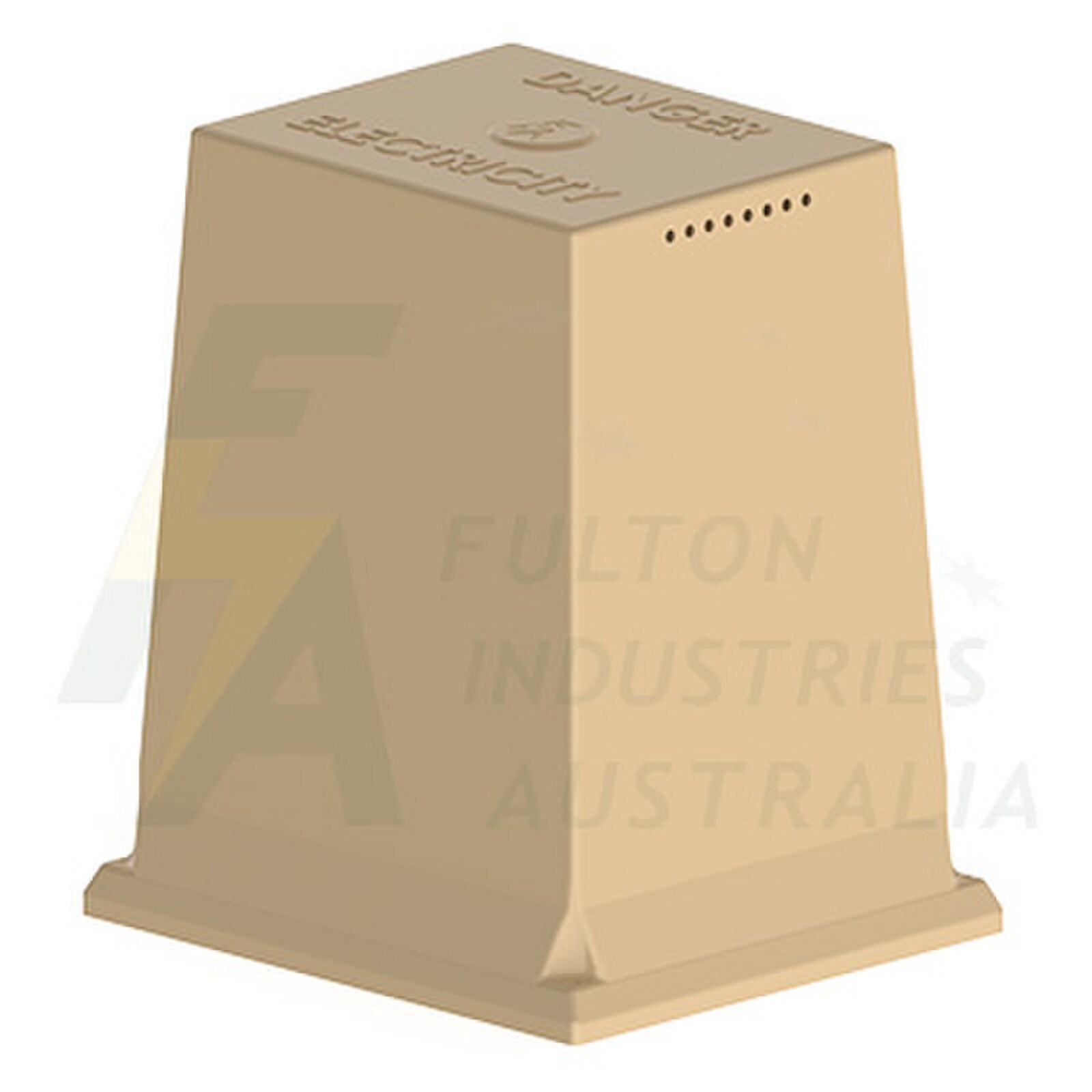 FPB12VB beige fibreglass vented electrical pillar top